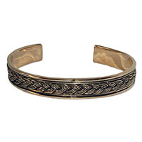 10041 - Bronsarmband stelt med Vikingaflätor