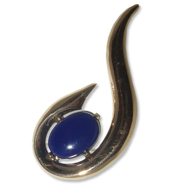 13043-Bronsbrosch  med Blå sten