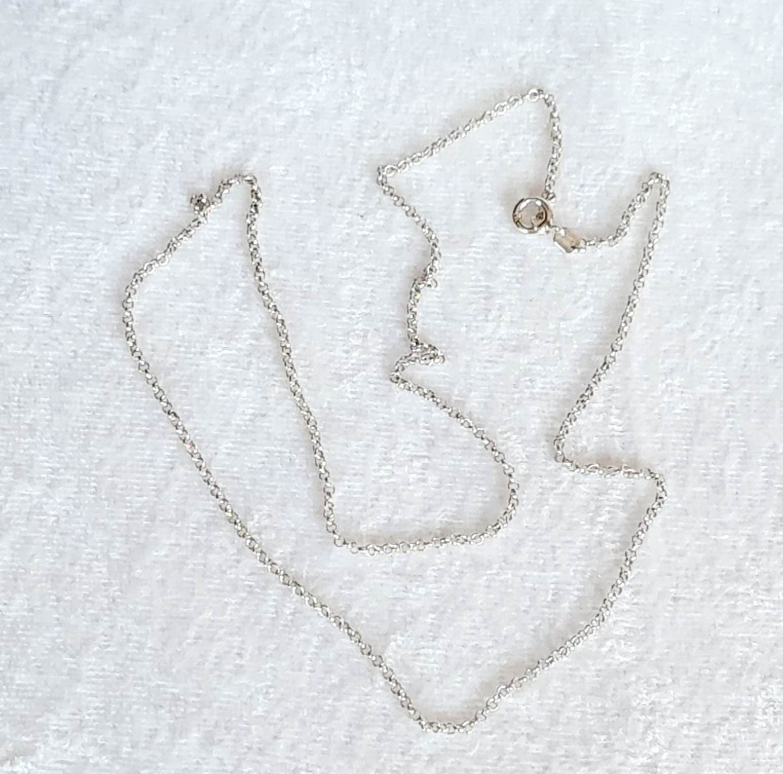 14E-30 -  Silverkedja  Ärtlänk,  Oxiderad 