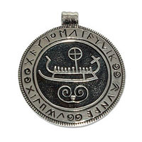 2115 - Silverhänge Vikingaskeppsmotiv med Runskrift