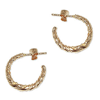 248 - Guldörhängen 18k Vikingacreoler med insticksplupp