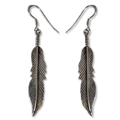 3130 - Silverörhänge fjäder.