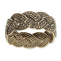 9058 - Bronsring Flätad