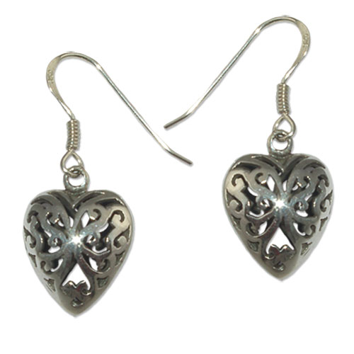 3411 -  Silverörhängen Keltiskt Hjärta.
