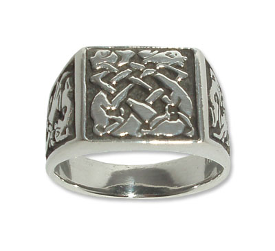 4051 - Silverring Keltisk Klackring
