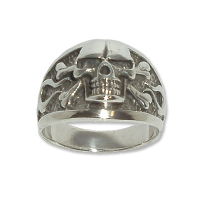 4198 - Silverring Dödskalle.