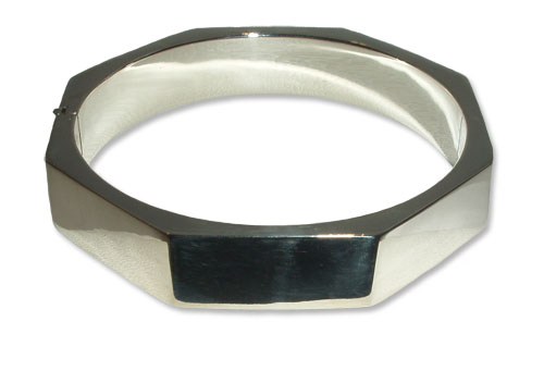 5023 -  Silverarmband   Slät.