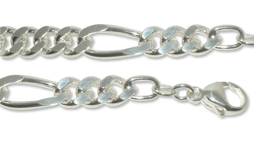 6024 - Silverkedja Figaro. 