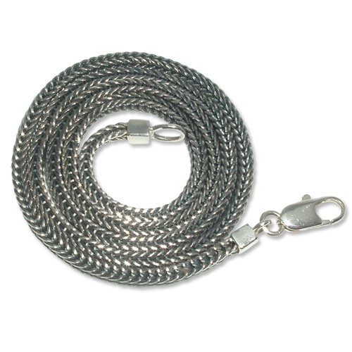 6186 – Silver Snyggt Oxiderad rävsvanskedja