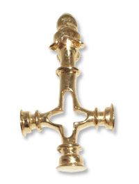 716 – Guldhänge  18k  Vargkorset  mindre modellen