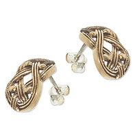 8058 - Bronsörhängen Tälgekvinnans med insticksplupp av silver