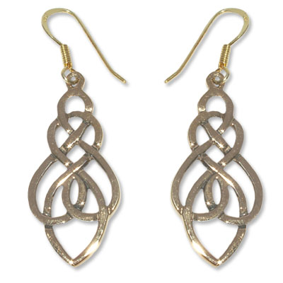 8081 - Bronsörhänge Keltisktmotiv.