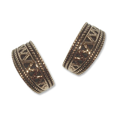 8101- Bronsörhänge Halva Stavar