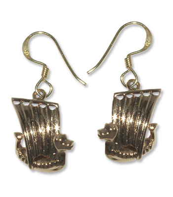 8117 -   Bronsörhängen Vikingskepp.