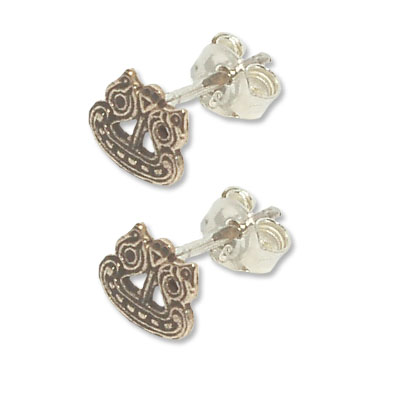 8177 - Bronsörhängen Vikinga drake skeppsmotiv