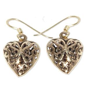 8244 - Bronsörhängen Keltiskt hjärta