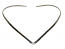 6059 -  Silver  V  Stelt Halsband i hamrat 