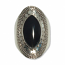4112 - Silverring  med  Svart onyx sten.
