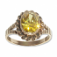 9108 -5 Bronsring Keltiskt med CZ Gul sten.