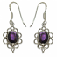 3430-Silverörhänge med CZ Lila sten