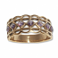 9109 - Bronsring Keltisk med CZ Lila sten.