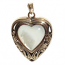 7052 -Bronshänge Keltiskt Hjärta med Vit Pärlemors sten.