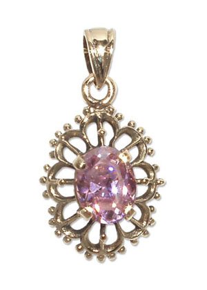 7084 Bronshänge med  CZ Rosa