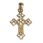 758 - Guldhänge 18k  Keltiskt kors